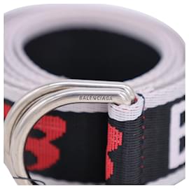 Balenciaga-Cinto D-Ring em poliéster preto com logo Balenciaga-Preto