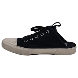Balenciaga-Balenciaga Paris Mule Sneakers in Black Canvas-Black