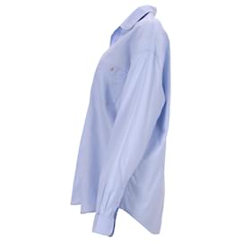 Gucci-Gucci Button-Down Shirt in Light Blue Cotton-Blue,Light blue