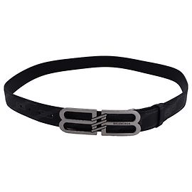 Balenciaga BB Monogram beschichteter Canvas-Gürtel aus schwarner Polyamid Schwarz