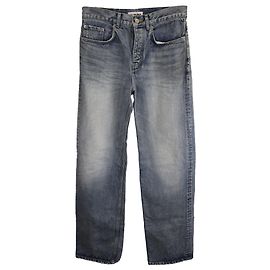 Jeans desbotados Balenciaga em algodão azul Azul Azul claro