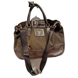 Prada Bolsas Marrom Verde