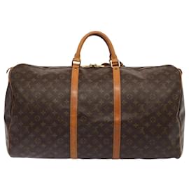 Louis Vuitton-LOUIS VUITTON Monogram Keepall 60 Boston Bag M41422 LV Auth 87415-Monogram