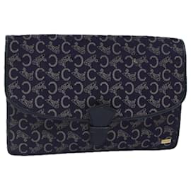 Céline-CELINE C saluki Clutch Bag Navy Auth bs16838-Navy blue