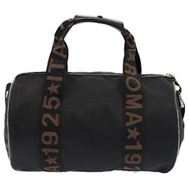 Fendi-FENDI Hand Bag Canvas 2way Black Brown Auth bs16831-Brown,Black