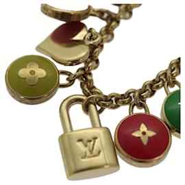 Louis Vuitton-LOUIS VUITTON Monogram Porte Cles Chainne Pastilles Charm M66172 LV Auth 86957-Golden