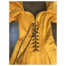Robe Yves saint Laurent Orange Jaune