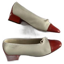 Repetto Ballerines Blanc Rouge