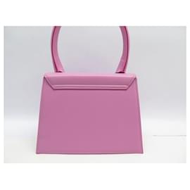 Jacquemus-NINE JACQUEMUS LE GRAND CHIQUITO 213BA003 PINK LEATHER HAND BAG-Pink