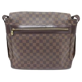 Louis Vuitton-LOUIS VUITTON BASTILLE N45258 DAMIER EBENE CANVAS MESSENGER BAG-Brown