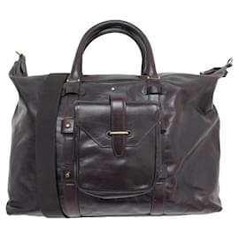 Montblanc-NINE MONTBLANC HERITAGE DUFFLE BAG 116815 TRAVEL HAND BAG-Brown