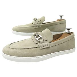 Hermès NINE HERMES IGNACIO LOAFERS H241926ZAF 41 BEIGE SUEDE Beige