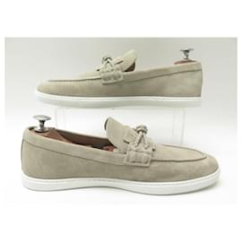 Hermès-NINE HERMES IGNACIO LOAFERS H241926ZAF 41 BEIGE SUEDE-Beige