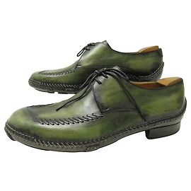 ZAPATOS BERLUTI DERBY 1073 CICATRICES CUERO VERDE 9 43 HORMAS Verde