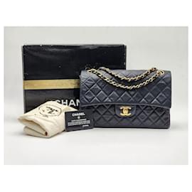 Chanel-Chanel Timeless Classic Turn Lock Medium Double Flap-Black