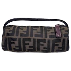 Fendi-Fendi Zucca Zucchino Baguette Bag-Brown