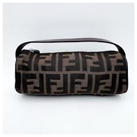 Fendi-Fendi Zucca Zucchino Baguette Bag-Brown