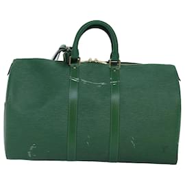 Louis Vuitton-LOUIS VUITTON Epi Keepall 45 Boston Bag Green M42974 LV Auth mr397-Green