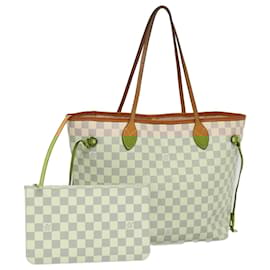 Louis Vuitton-LOUIS VUITTON Damier Azur Neverfull MM Tote Bag N41605 LV Auth 87566-Other