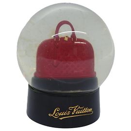 LOUIS VUITTON Snow Globe Alma VIP Limited Clear Red LV Auth 84258 Red Other