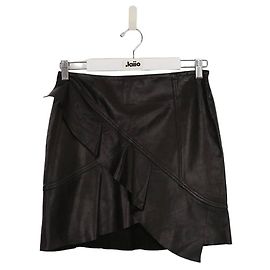Iro Leather mini skirt Black