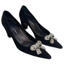 Chaussures noires avec nœud y2k Emanuel Ungaro Noir
