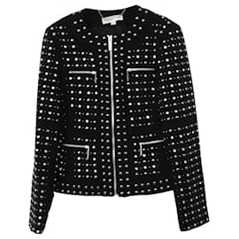 Michael Kors-Michael Kors Black Crystal Studded Jacket-Black