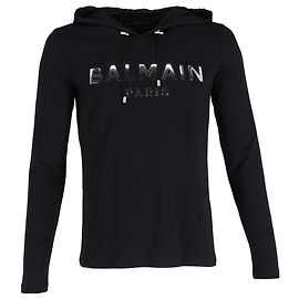 Sudadera de manga larga Balmain en algodón negro Negro