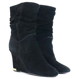 LOUIS VUITTON - Bottes à talons en daim (taille 36,5) Marron