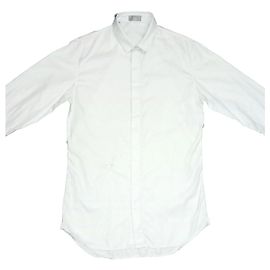 Camisa Dior de algodão branca e azul Branco Azul