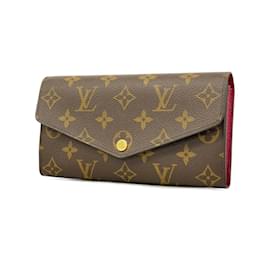 Louis Vuitton-Louis Vuitton Long Wallet Monogram Portefeuille Sarah-Brown,Fuschia