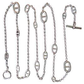 Hermès Colar Farandole de 120 cm em prata esterlina 925 com caixa Hardware prateado