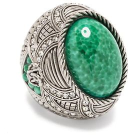 Bague déclaration Roberto Cavalli Vert Bijouterie argentée