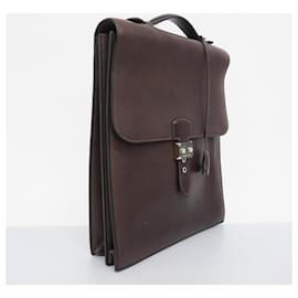 Hermès-Hermes Bag Sac A Depeche DPLG □G Stamped Veau Gulliver Ebenne Men's-Other