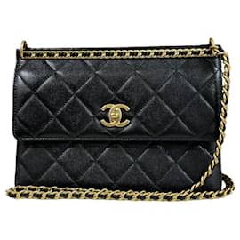 Chanel-Chanel Small Flap Bag in Black Caviar Leather-Black
