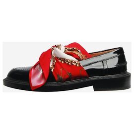 Maison Martin Margiela Lackschuhe mit schwarzem Schal - Größe EU 38 Schwarz