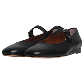 Autre Marque-Black leather Mary Jane ballet flats - size EU 39-Black