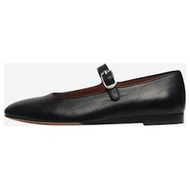 Autre Marque-Black leather Mary Jane ballet flats - size EU 39-Black