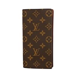 Louis Vuitton-Louis Vuitton Long Wallet Monogram Portefeuille Brazza-Brown