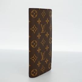 Louis Vuitton-Louis Vuitton Long Wallet Monogram Portefeuille Brazza-Brown
