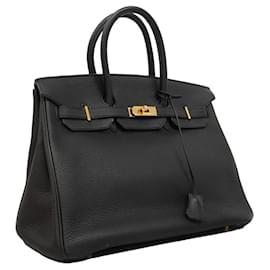 Hermès-Hermes Birkin 35 Handbag-Black