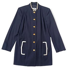 Valentino Garavani Oliver by Valentino navy long jacket Blue