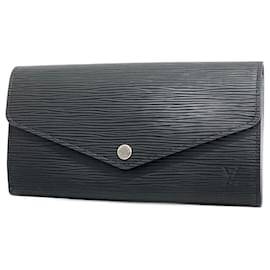 Louis Vuitton-Louis Vuitton Epi Portefeuille Sarah M60582 Noir Long Wallet-Black
