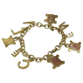 Céline-Celine Triomphe Charm Bracelet-Golden