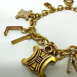 Céline-Celine Triomphe Charm Bracelet-Golden