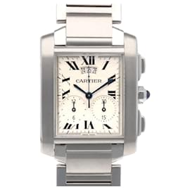 Cartier-Cartier Tank Francaise Quartz Wristwatch-Silvery