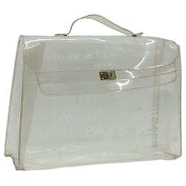 Hermès-HERMES Vinyl Kelly Hand Bag Vinyl Clear Auth bs17368-Other