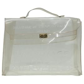 Hermès-HERMES Vinyl Kelly Hand Bag Vinyl Clear Auth bs17368-Other