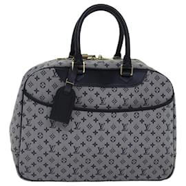 Louis Vuitton-LOUIS VUITTON Monogram Mini Lin Deauville Hand Bag SPO Blue LV Auth 87449A-Blue