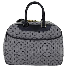 Louis Vuitton-LOUIS VUITTON Monogram Mini Lin Deauville Hand Bag SPO Blue LV Auth 87449A-Blue